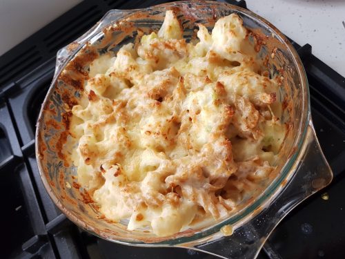 Cheesy Bake with Cauliflower and Cabbage
