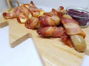 Pigs in Blankets & Bacon Wrapped Halloumi